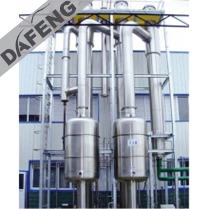 Double-effect falling film evaporator